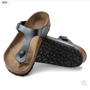 NEW Birkenstock Gizeh - Metallic Black